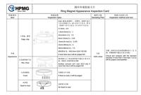 Ring Magnet Appearance Inspection Card
